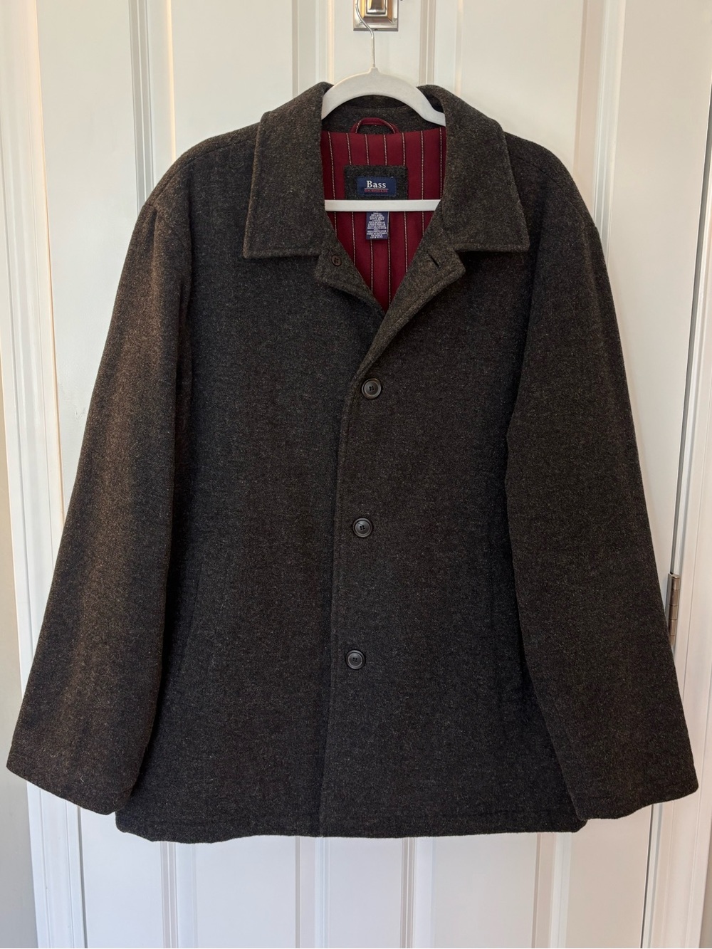 ❄️G.H. Bass & Co. Men's Dark Gray Wool Pea Coat❄️